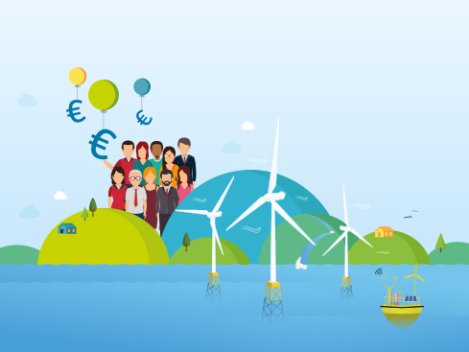 Campagne Financement Participatif Parcs éoliens offshore par l'agence Kromi