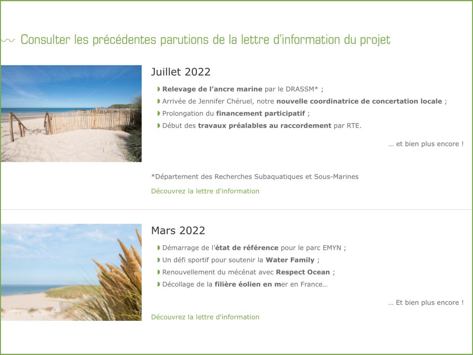 Refonte sites institutionnels Parcs éoliens offshore par l'agence Kromi Refonte sites institutionnels Parcs éoliens offshore par l'agence Kromi