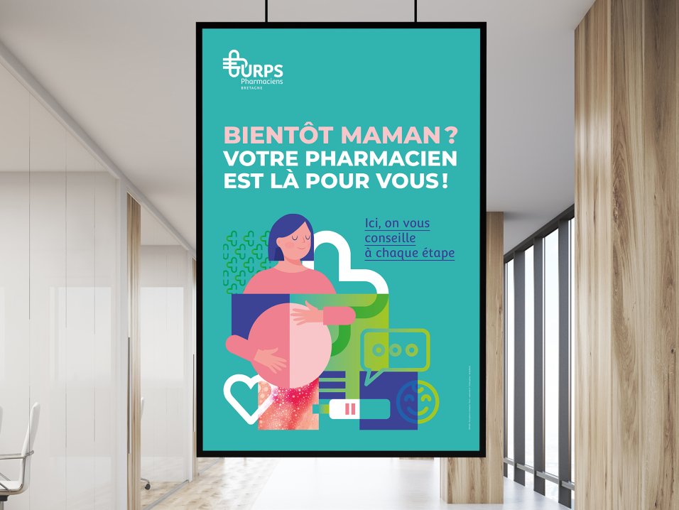 Campagne « Avant bébé » URPS Bretagne par l'agence Kromi