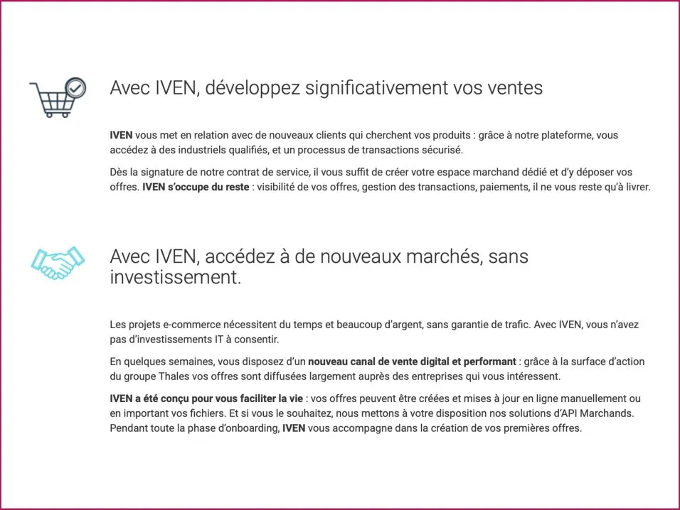Marketplace IVEN par l'agence Kromi