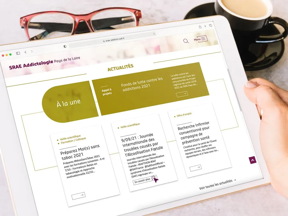 Site institutionnel Addictologie par l'agence Kromi Site institutionnel Addictologie par l'agence Kromi