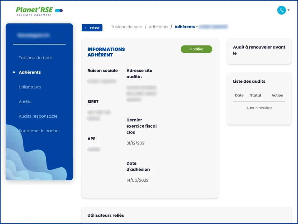 Application métier Planet RSE par l'agence Kromi Application métier Planet RSE par l'agence Kromi