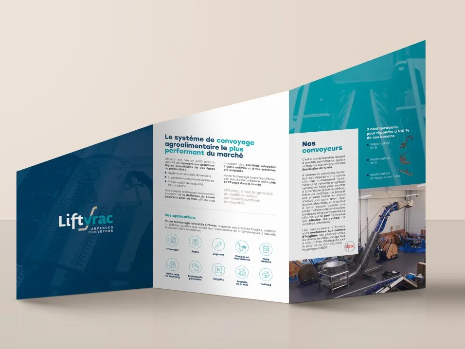 Identité et territoire de marque LIFTVRAC par l'agence Kromi