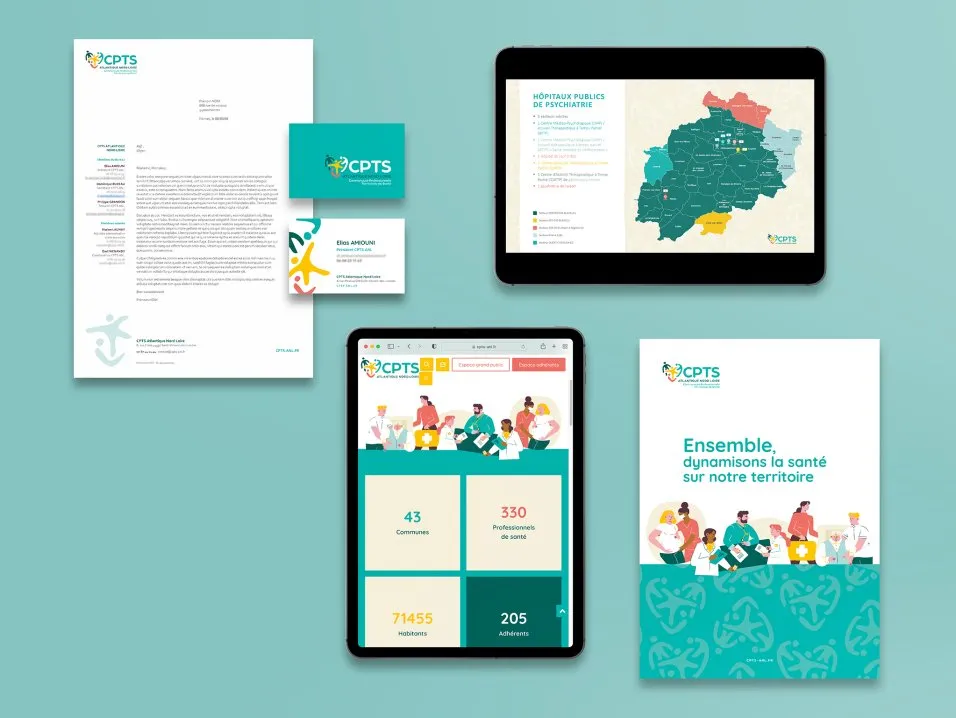 Création identité et site internet CPTS Atlantique Nord Loire par l'agence Kromi