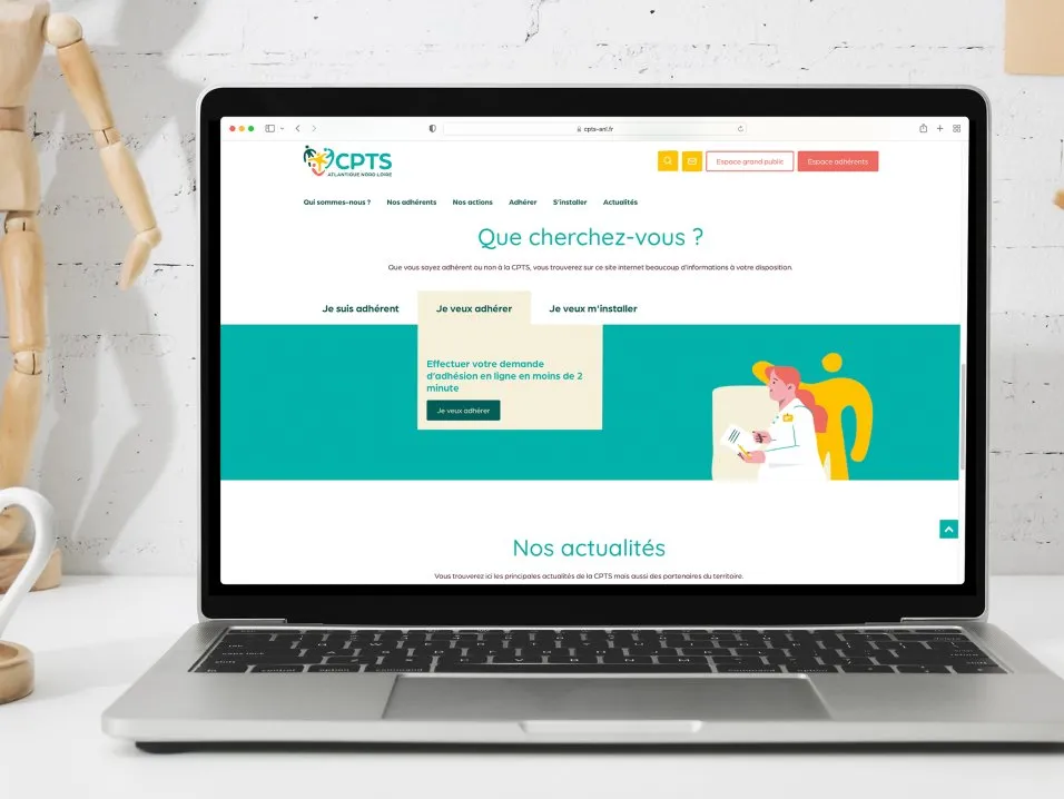 Création identité et site internet CPTS Atlantique Nord Loire par l'agence Kromi